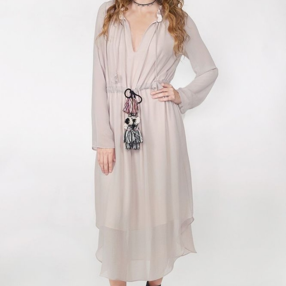 Misa Losa Angeles Taza Dress with Tassels